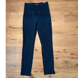 Lysse New York High Waisted Tummy Control Denim Leggings Dark Wash Size M (4-6)